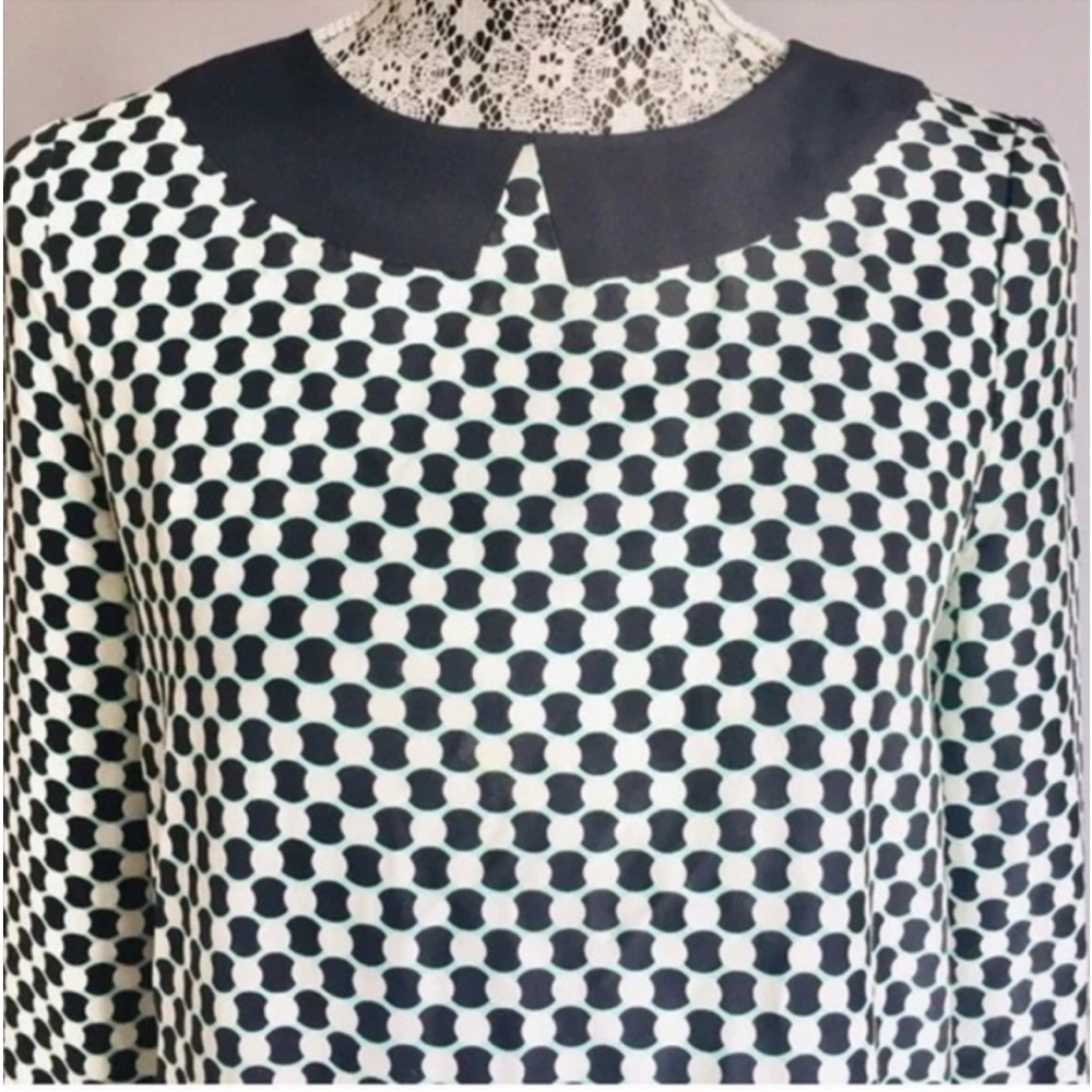 Kate Spade Kassia Shift Dress Silk Blend Geo Dot Print size medium - Picture 2 of 11